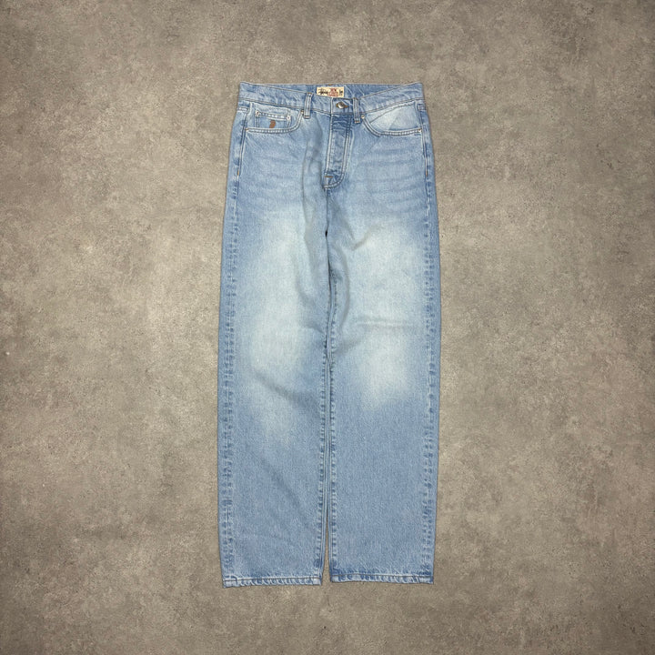 Stussy Relaxed Fit Light Blue Denim Jeans (30x32)