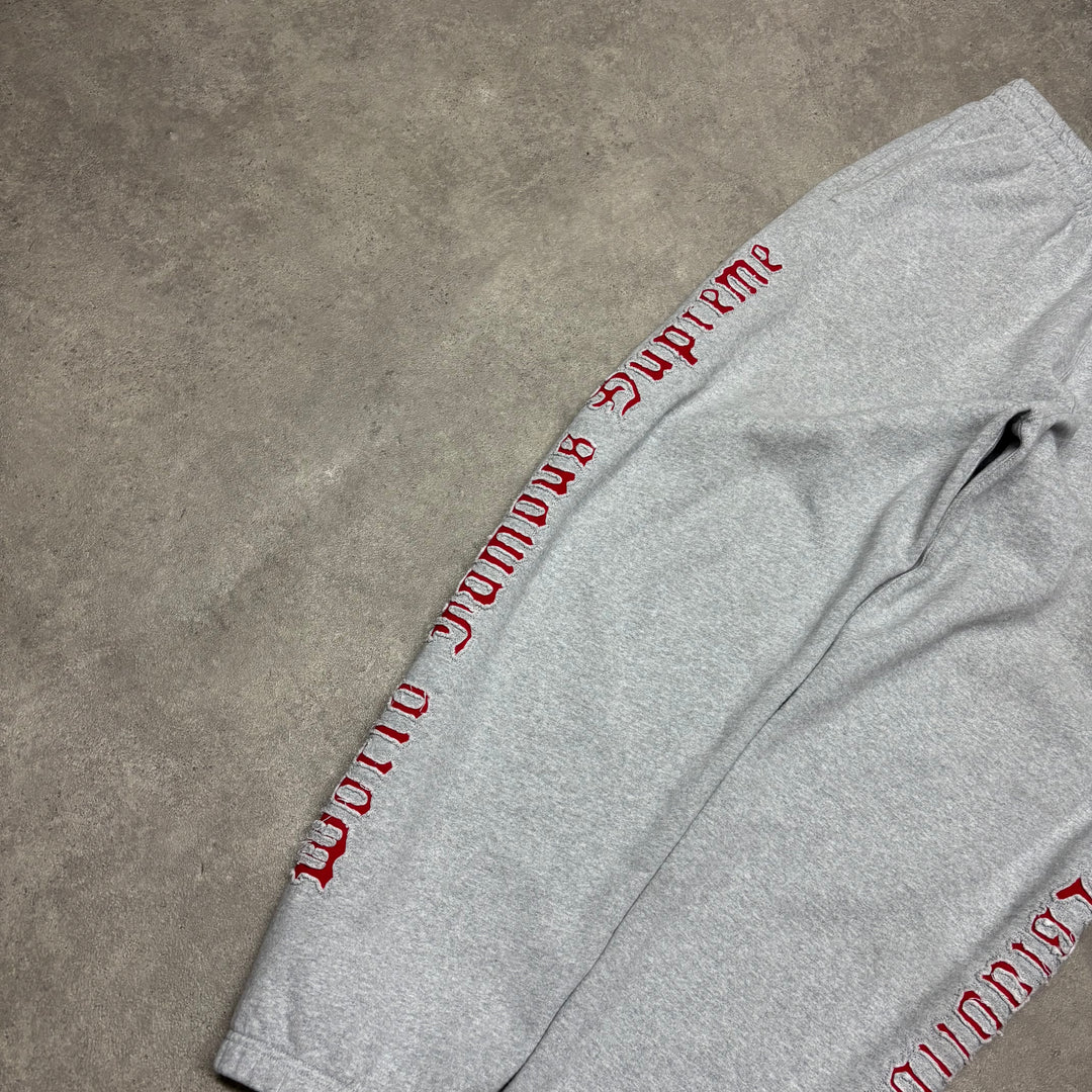 Supreme Grey Tracksuit Jogging Bottoms (L)