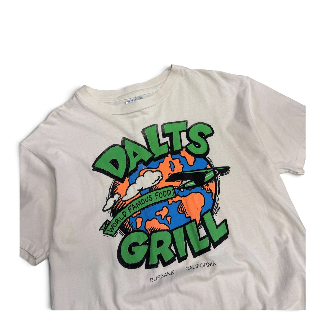 Vintage Single Stitch Dalts Grill Graphic T shirt White (XL)