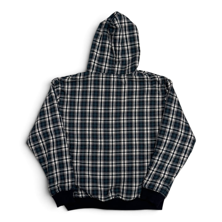 Yardsale Reversible Checkered Zip Up Hoodie  Blue&Black (L)