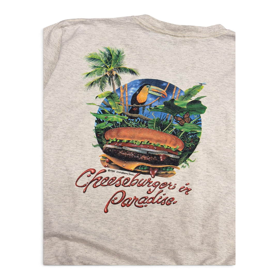 Vintage Cheeseburgers in Paradise T-Shirt Grey (XL)