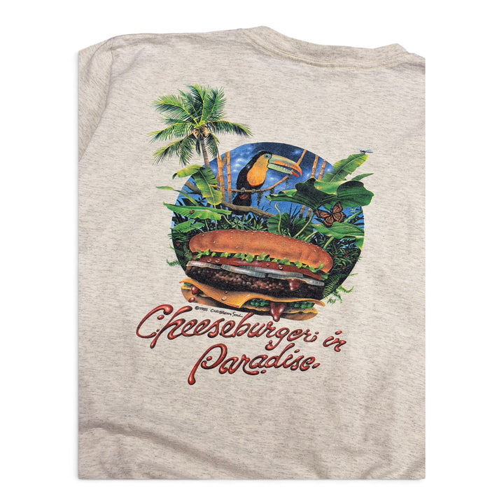 Vintage Cheeseburgers in Paradise T-Shirt Grey (XL)
