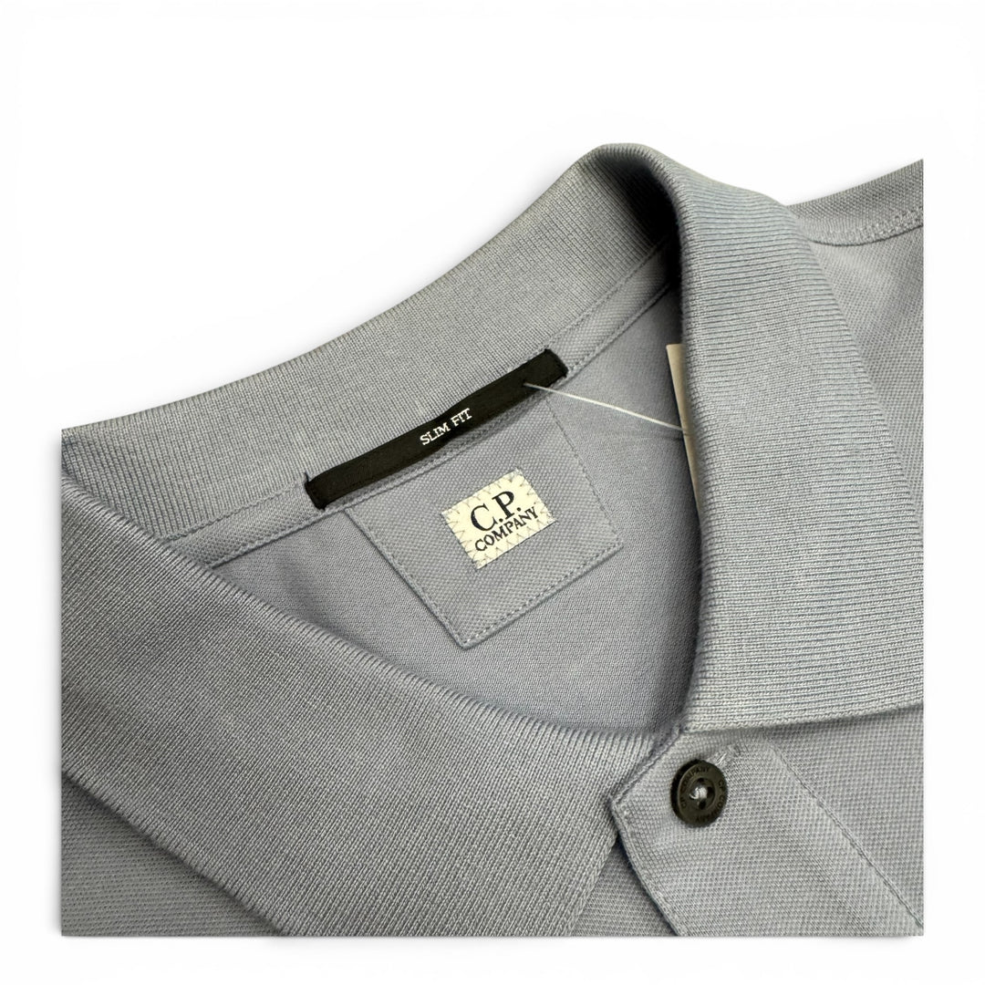 CP Company Logo Embroidered Polo Shirt Blue (L)