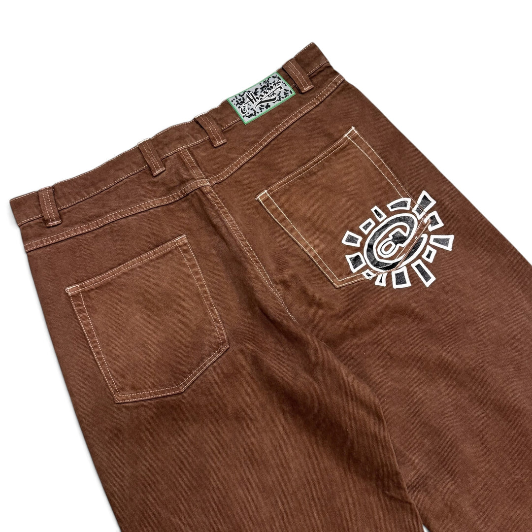 Always Do What You Should Do Brown Denim Trousers (M)
