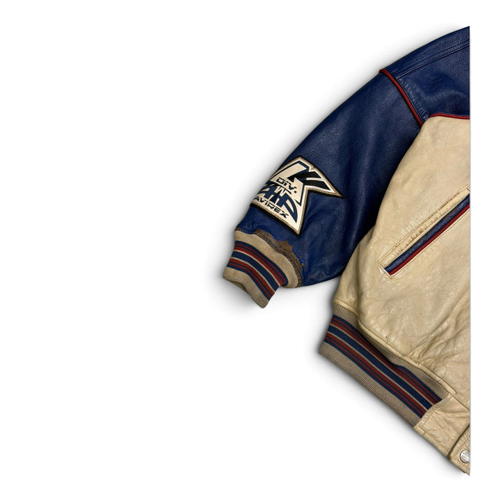 Vintage Avirex Leather Jacket Blue  (XXL)