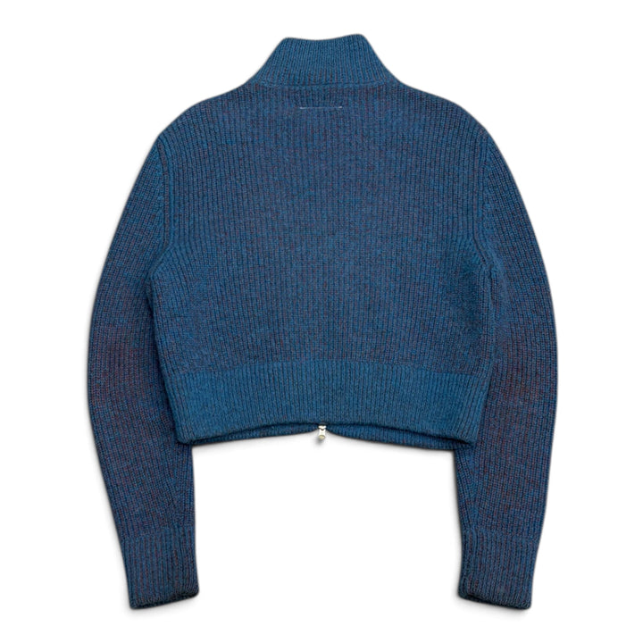 MM6 Maison Margiela Zip Up Knitted Jumper Blue (S)