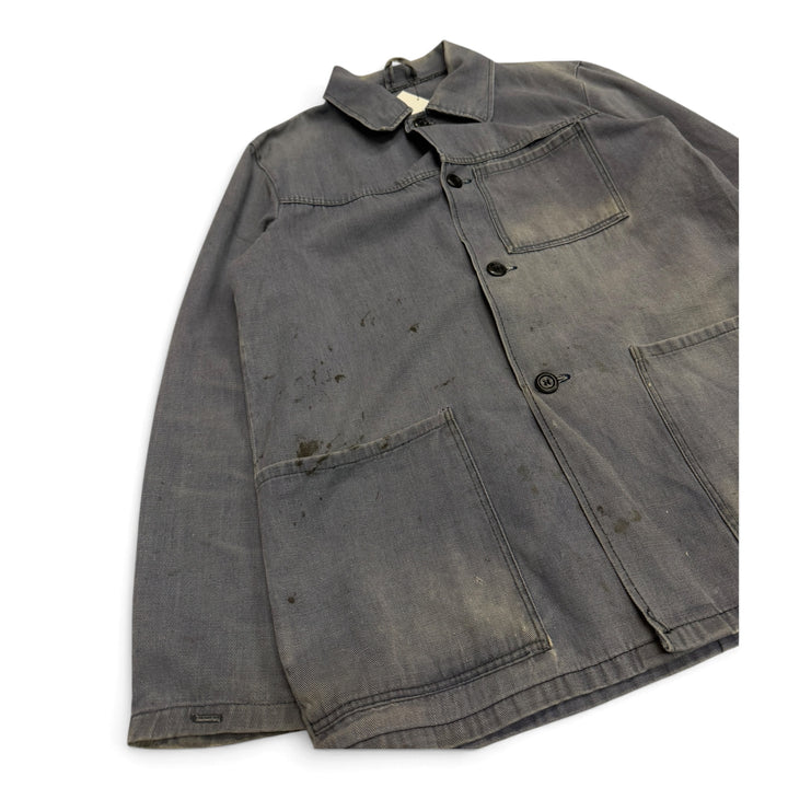 Vintage French Chore Jacket Faded Blue (S)