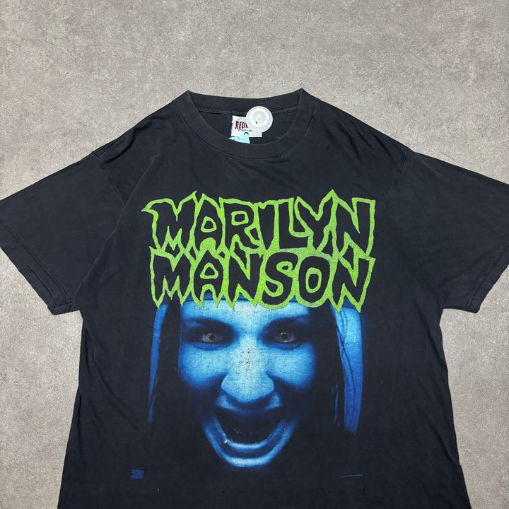 1994' Vintage Marilyn Manson Black Graphic T-Shirt (XL)