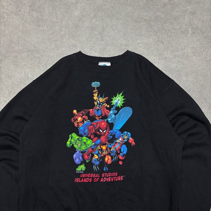 90's Vintage Universal Studios Black Graphic Sweatshirt (XL)