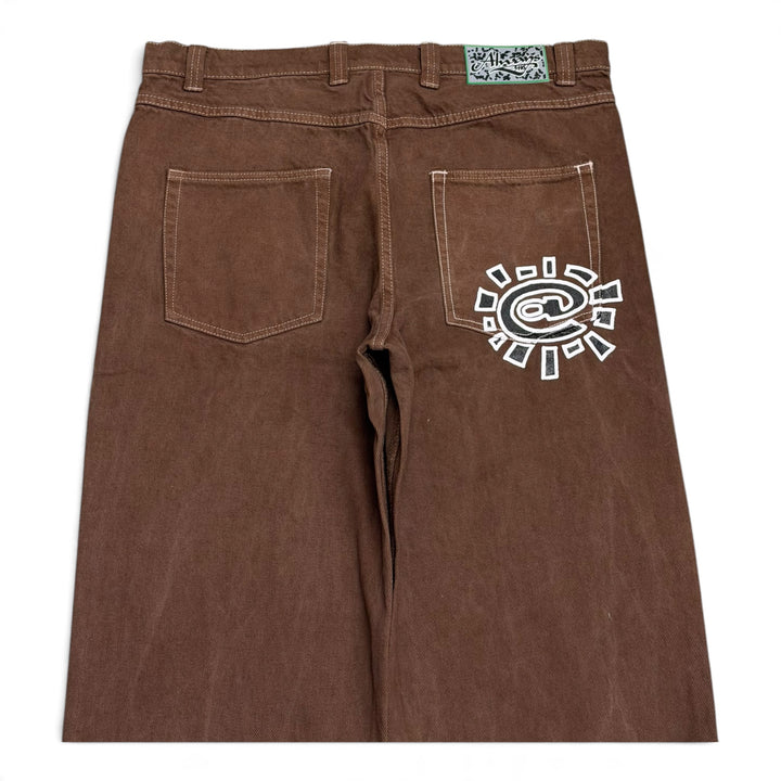 Always Do Brown Baggy Denim Trousers (M)