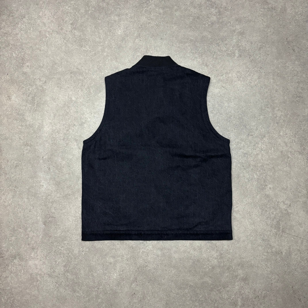 Palace Jeans Washed Black Denim Gilet (XL)