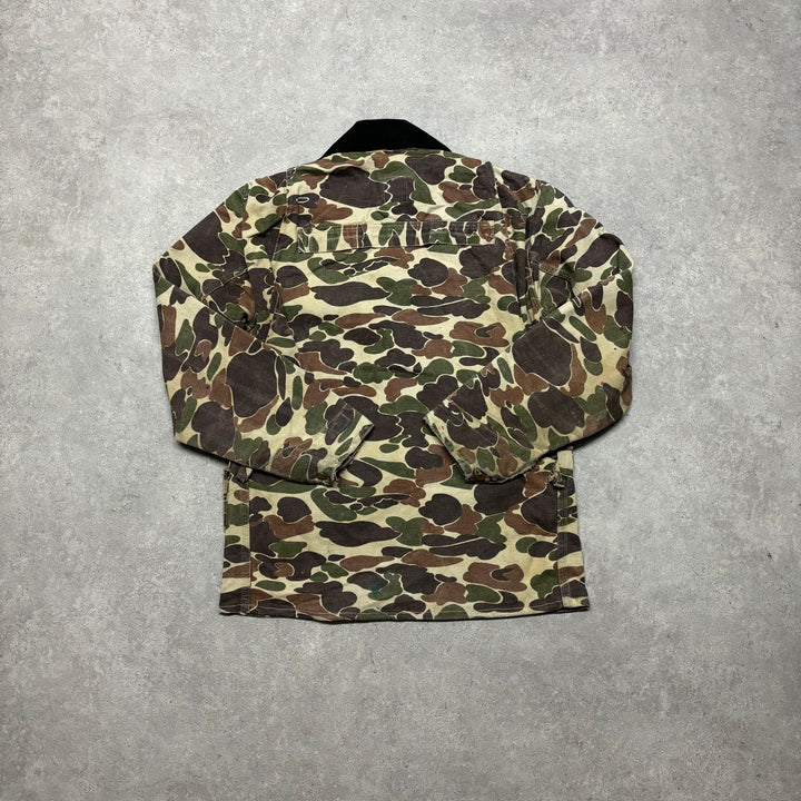 80's Vintage Carhartt Duck Camo Collared Workman Jacket (S)