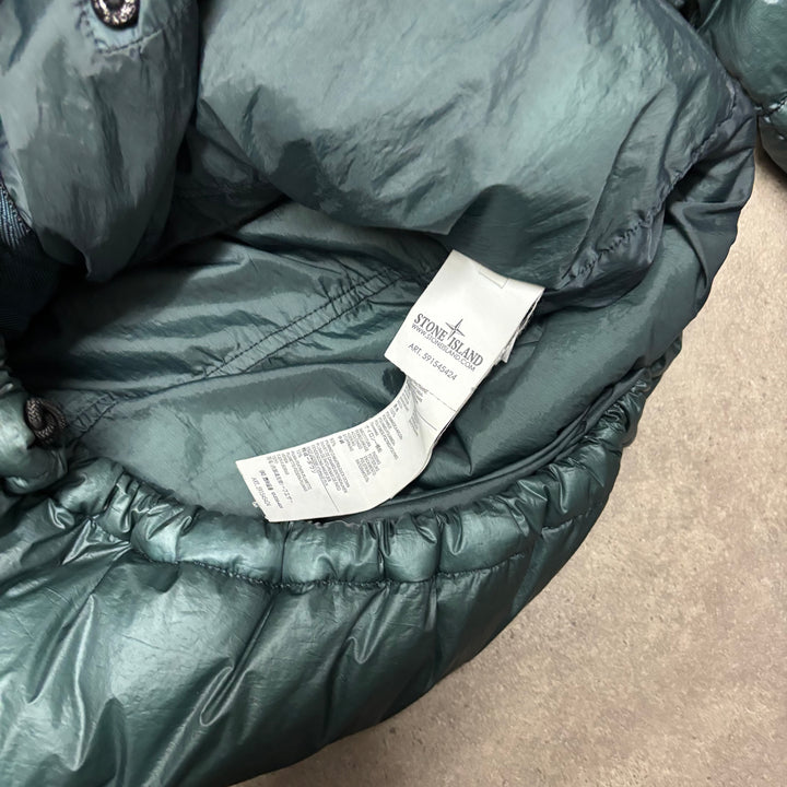 Stone Island Green Garment Dyed Puffer Jacket (XXL)