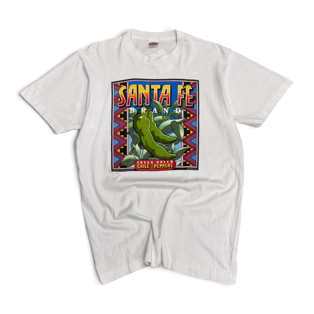 Vintage Santa Fe Chile Peppers Graphic T shirt White (L)