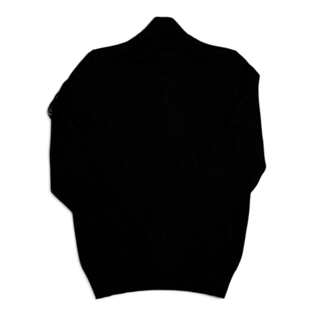 Stone Island Quarter Zip Knitted Jumper Black (L)