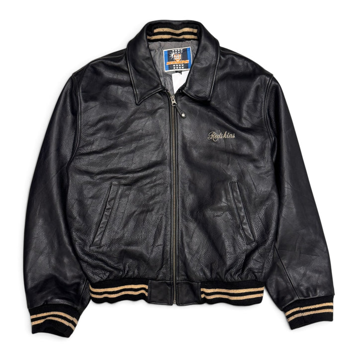 Vintage Redskin Leather Bomber Jacket Black (XL)