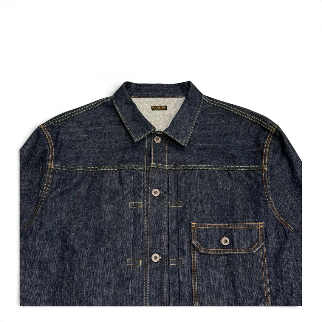 Kapital Raw Denim Dark Blue Trucker Jacket (L)
