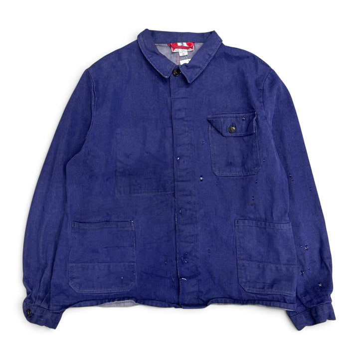 Vintage Distressed Blue French Chore Jacket (XL)