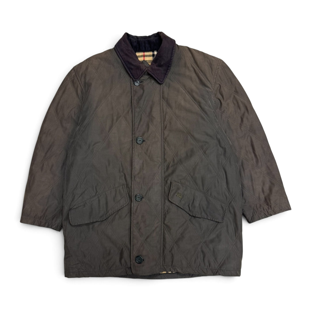 Vintage Burberrys Quilted Jacket Faded Grey (L)