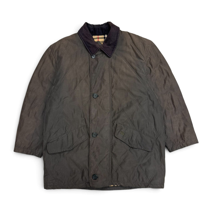 Vintage Burberrys Quilted Jacket Faded Grey (L)