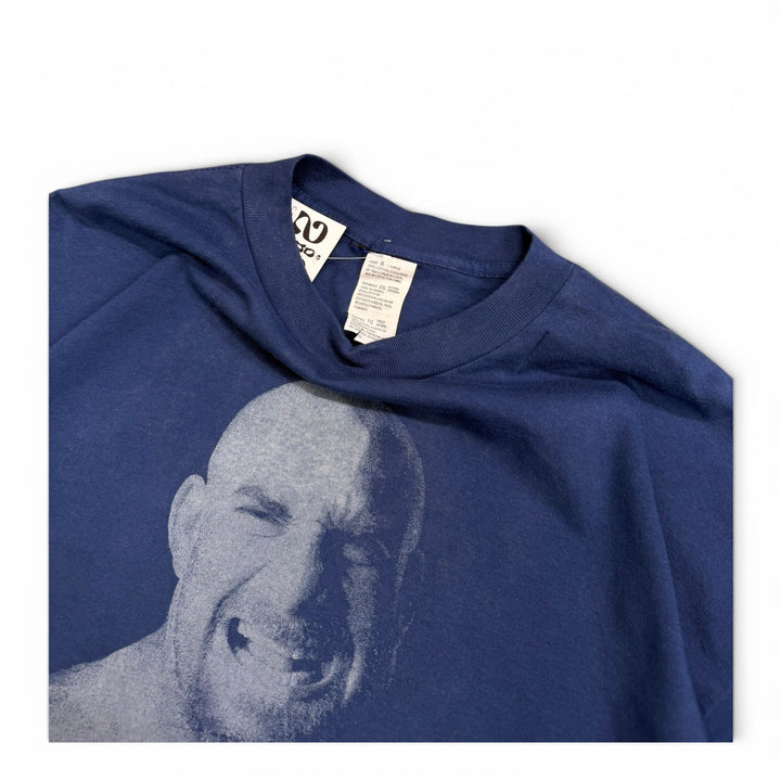 90's Vintage WCW Goldberg Navy Long Sleeve Graphic T-Shirt (XL)