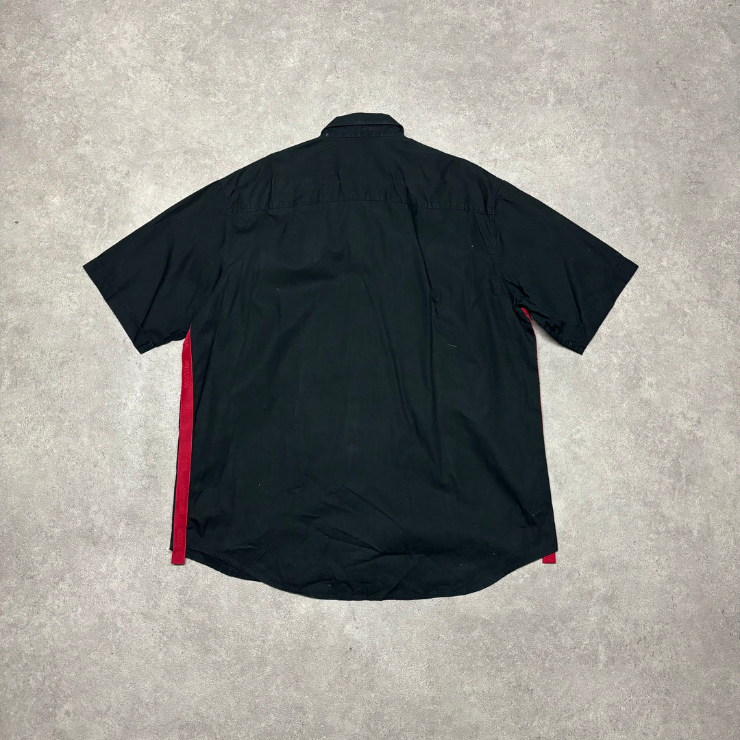 Moschino Jeans Black & Red Short Sleeve Shirt (XXL)