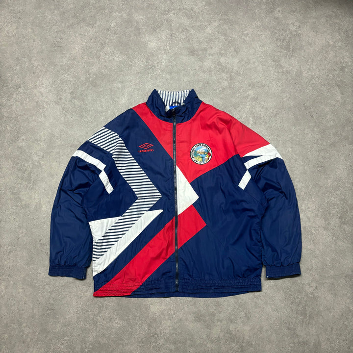 90’s Vintage Umbro Wavy Crazy Football Jacket (XL)