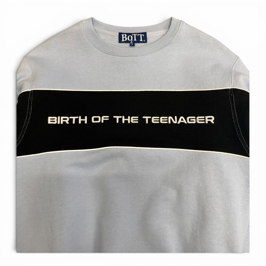 Bott Spell Out Crew Neck Sweatshirt Blue (S)