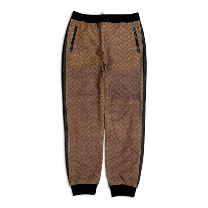 Coach Monogram Light Brown Leather Trousers (M)