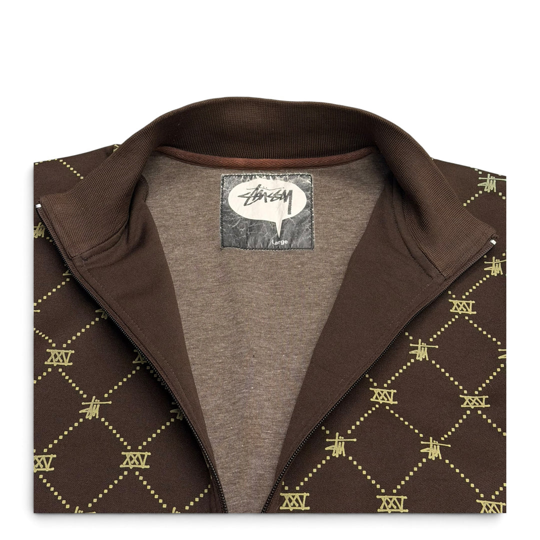 Stussy 25th Anniversary Monogram Track Jacket  Brown (L)