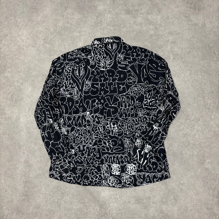 Yardsales Black Graffiti Long Sleeve Shirt (XL)