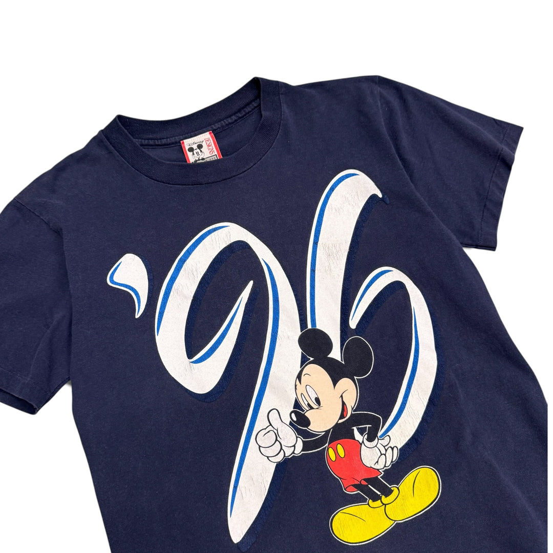 96' Vintage Navy Mickey Mouse Blue Graphic T-Shirt (M)