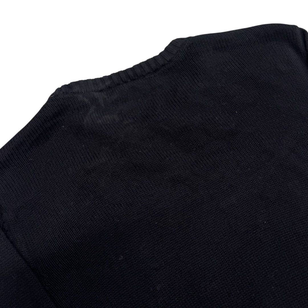 Vintage Polo Ralph Lauren Black USA Flag Knitted Jumper (M)