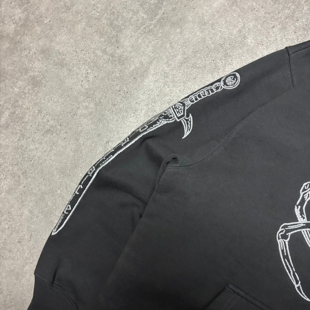 Palace x The Great Fog Black Embroidered Full Zip Hoodie (M)