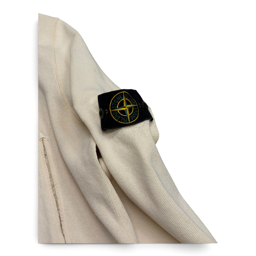 Vintage Stone Island Full Zip Up Knitted Jumper White (XL)