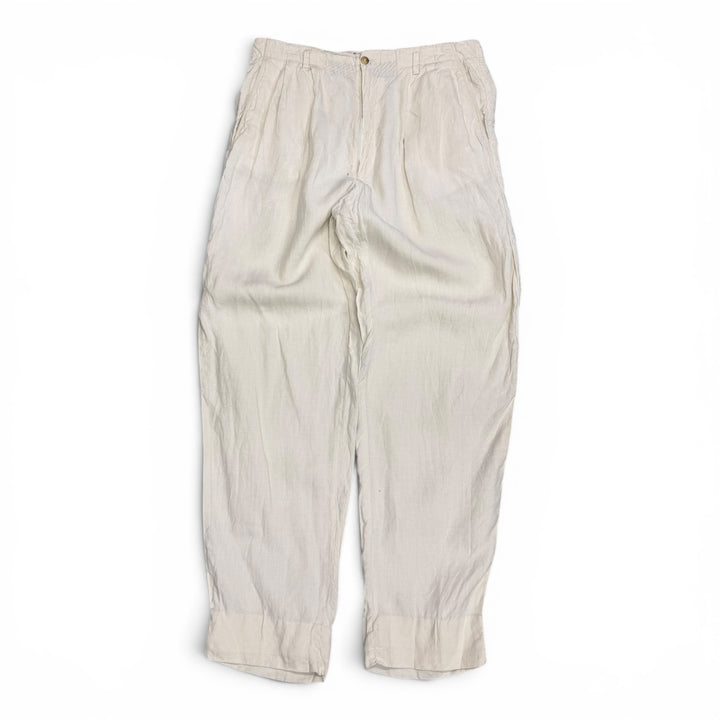 Vintage 90's Armani Trousers White 34"