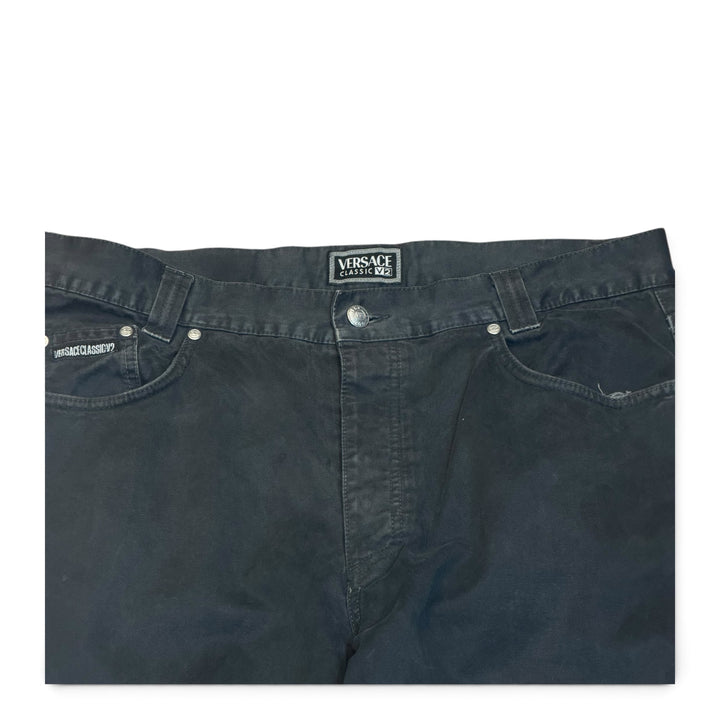 Vintage Versace Classic V2 Black Canvas Trousers (36)