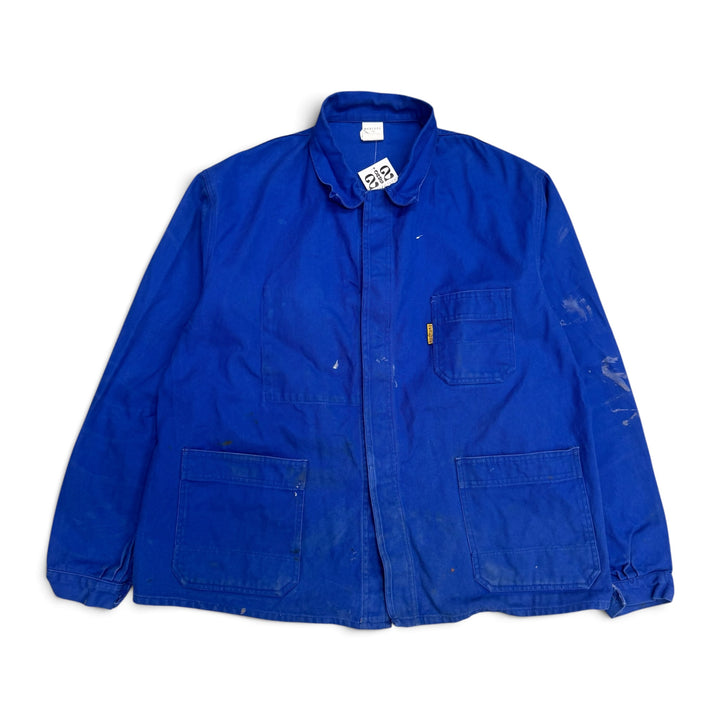 Vintage Distressed Blue French Chore Jacket (XL)