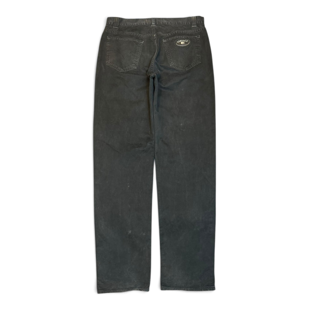 Vintage Versace Classic V2 Black Canvas Trousers (36)