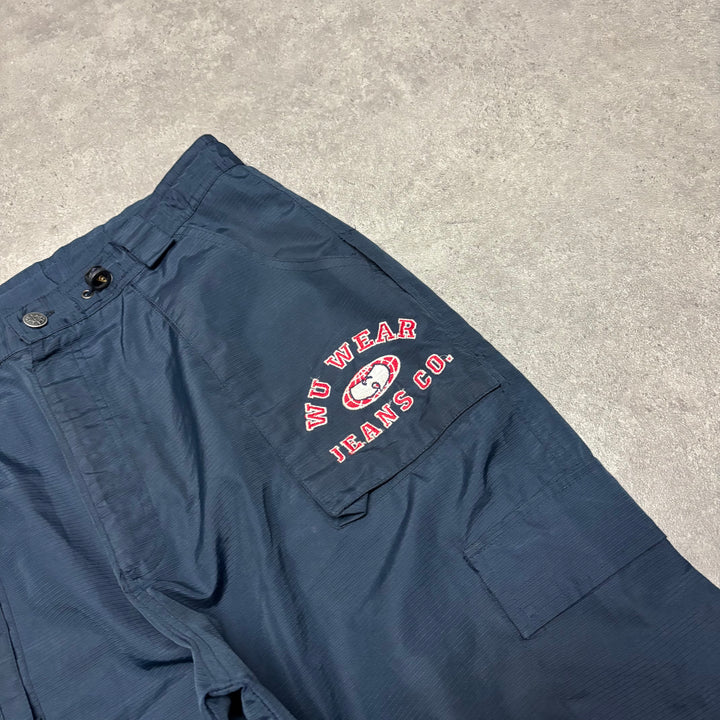 Vintage Wu Tang Clan Wu Wear Navy Lightweight Cargo Trousers (L)