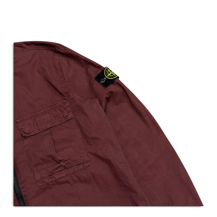 Stone Island Shirt Jacket Burgundy (XL)