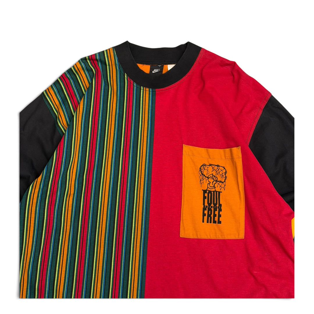 Vintage 80's Nike Foul Apparel Free Graphic Long Sleeve T shirt Multi (XL)