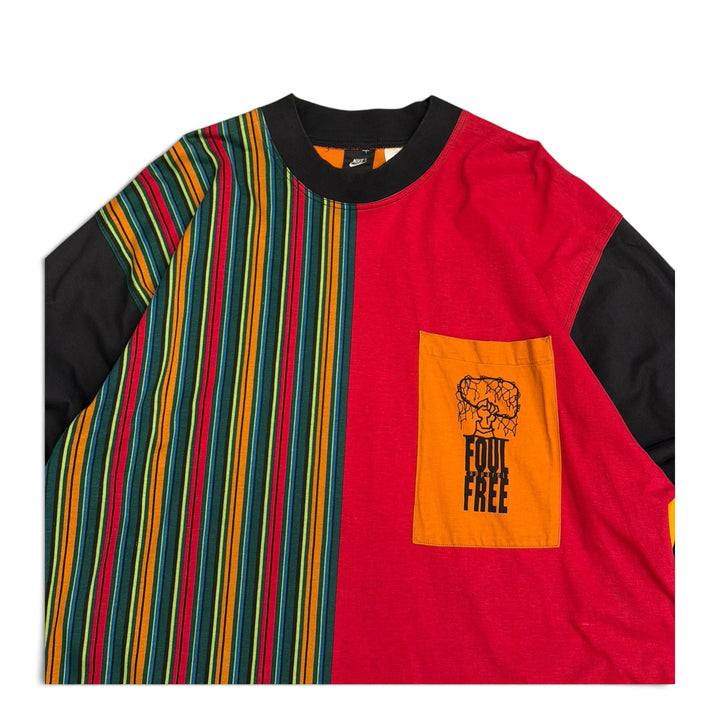 Vintage 80's Nike Foul Apparel Free Graphic Long Sleeve T shirt Multi (XL)