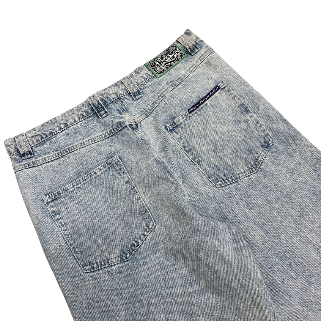 Always Do What You Should Do Light Blue Denim Trousers (M)