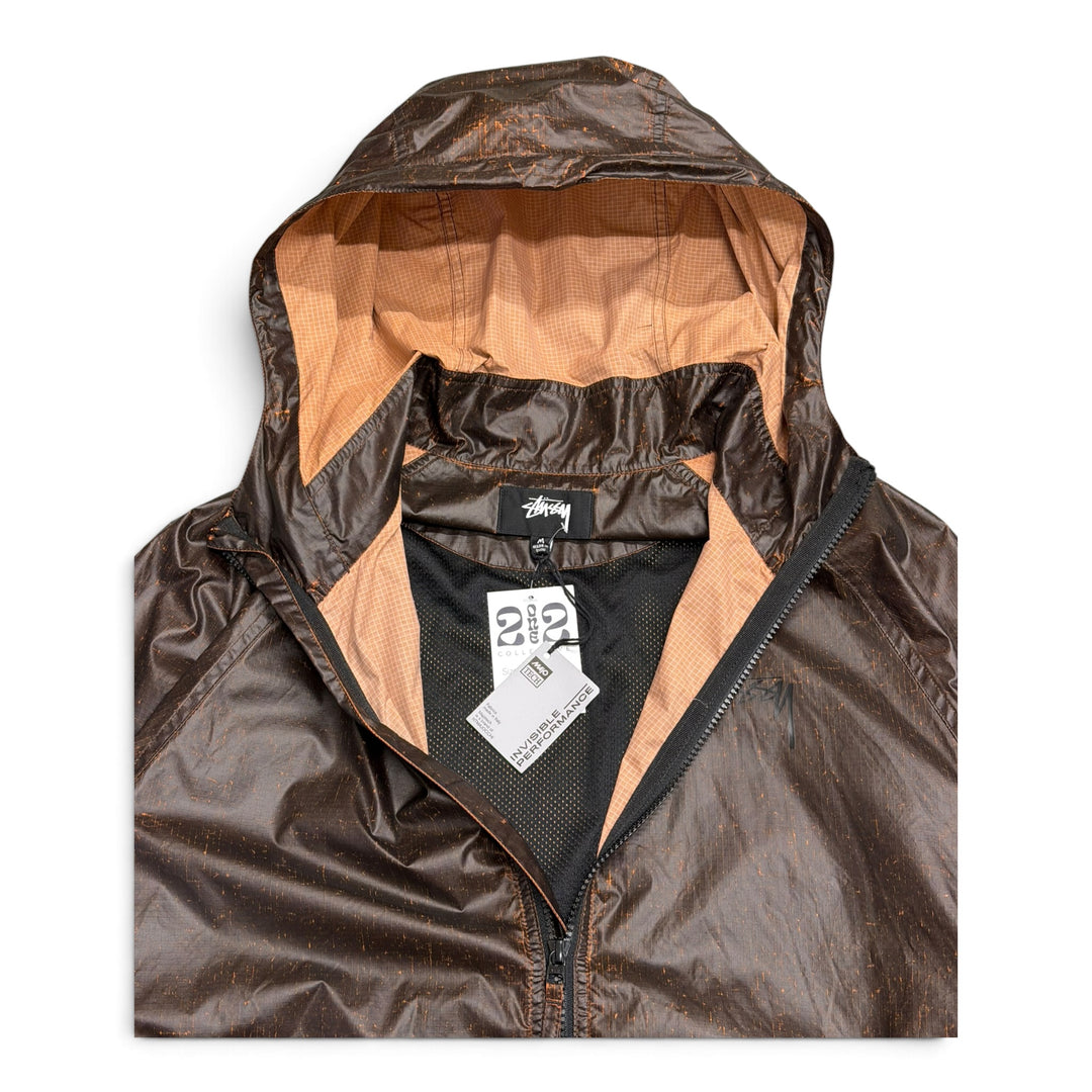 Stussy Brown Beach Shell Cracked Ripstop Jacket (M)