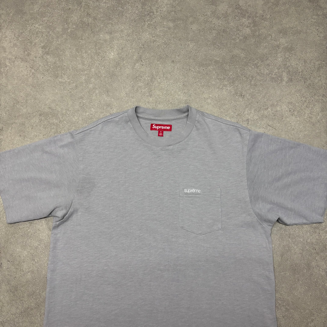 Supreme Grey Pocket T-Shirt (M)