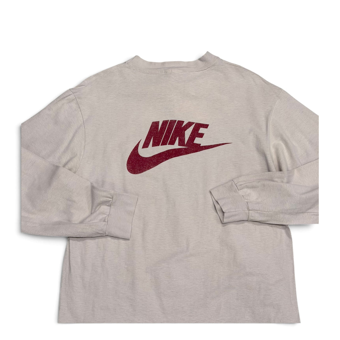 80’s Vintage Nike Alaska Women’s Run Pink Longe Sleeve Graphic T-Shirt (L)