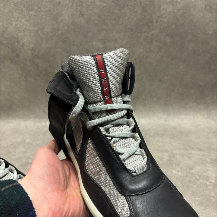 Prada Black America Cup High Top Trainers (UK5.5)