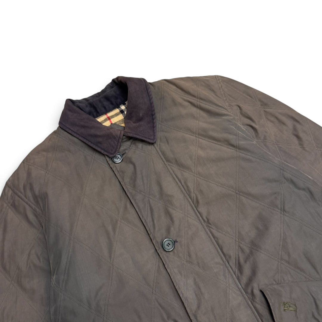 Vintage Burberrys Quilted Jacket Faded Grey (L)