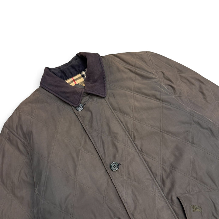 Vintage Burberrys Quilted Jacket Faded Grey (L)